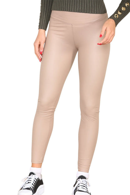 Wet Look Faux Leather Legging