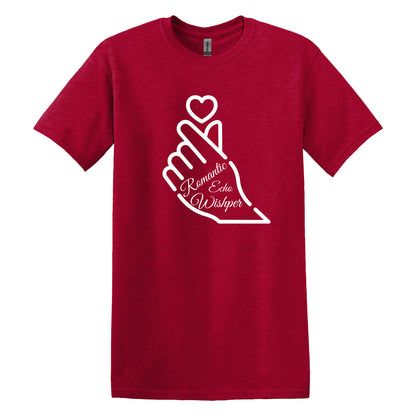 Romantic Echo Whisper Valentine Day T-Shirt for Casual Summer Tops Valentine Shirts