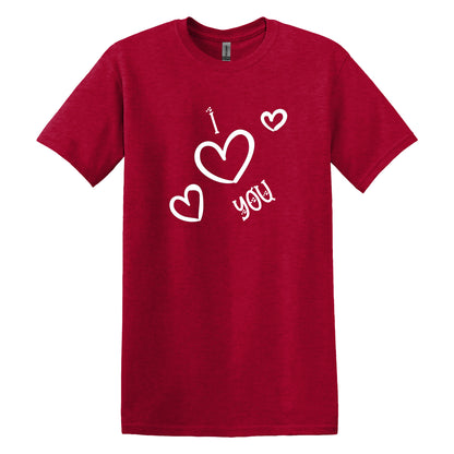 Valentine Day TShirt - Express Your Love with Valentine Day Gift I Love You Casual Summer T-Shirt Tops - 100% Cotton T Shirts