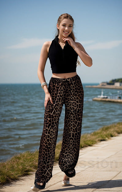 Leopard Animal Print Trouser