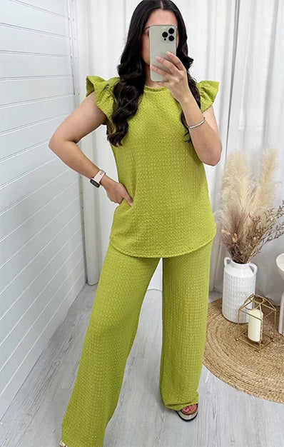 Super Soft Pop Corn Loungewear Lime Green