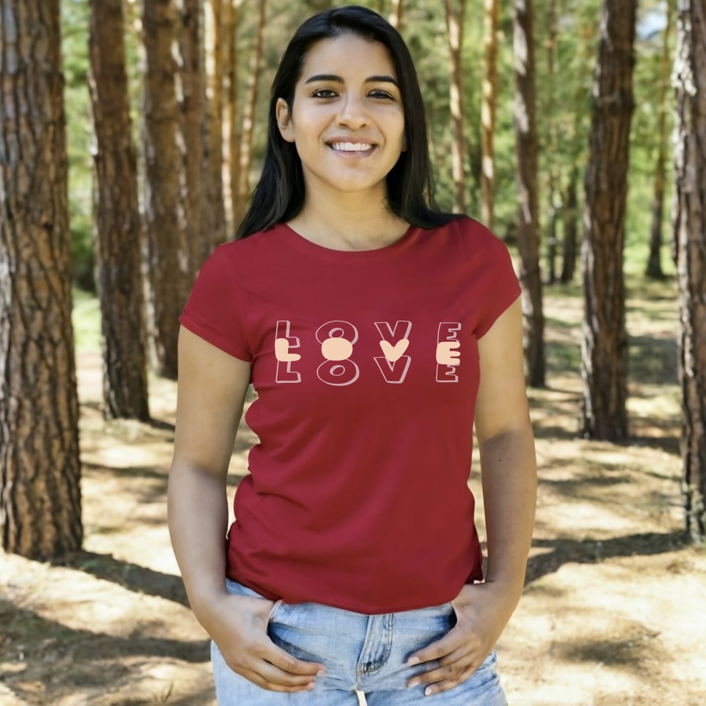 Valentine T Shirt Designs - Heart Designs - Lovejoy Tshirt Design Gift For Her -  Love Tshirt For Women - 100% Cotton Casual Summer Top