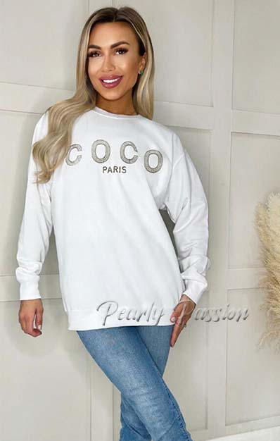 COCO Print Oversized Sweatshirt