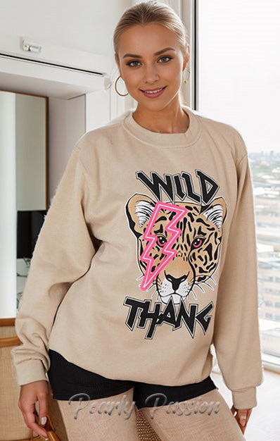 WILD THANG Sweatshirt Beige