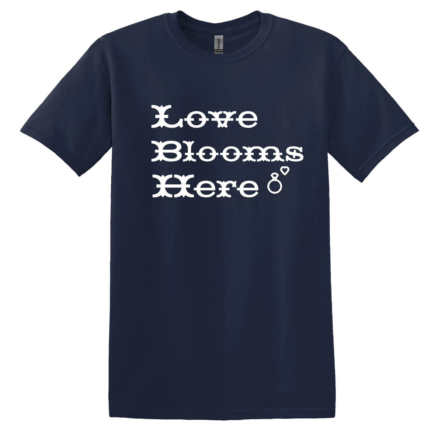 Valentine Day T-Shirt Love Blooms Here, Valentine Day Gift, Casual Summer Top for a Romantic Look