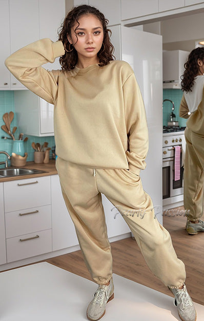 Women's Oversized Fleece Loungewear Set