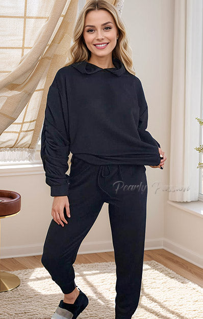 Oversized Hooded Lounge Wear Suit Set