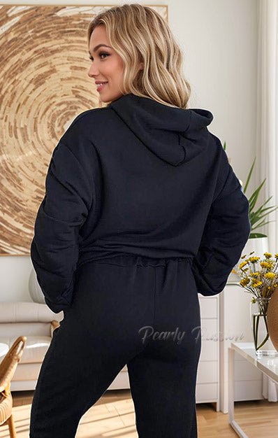 Oversized Hooded Lounge Wear Suit Set