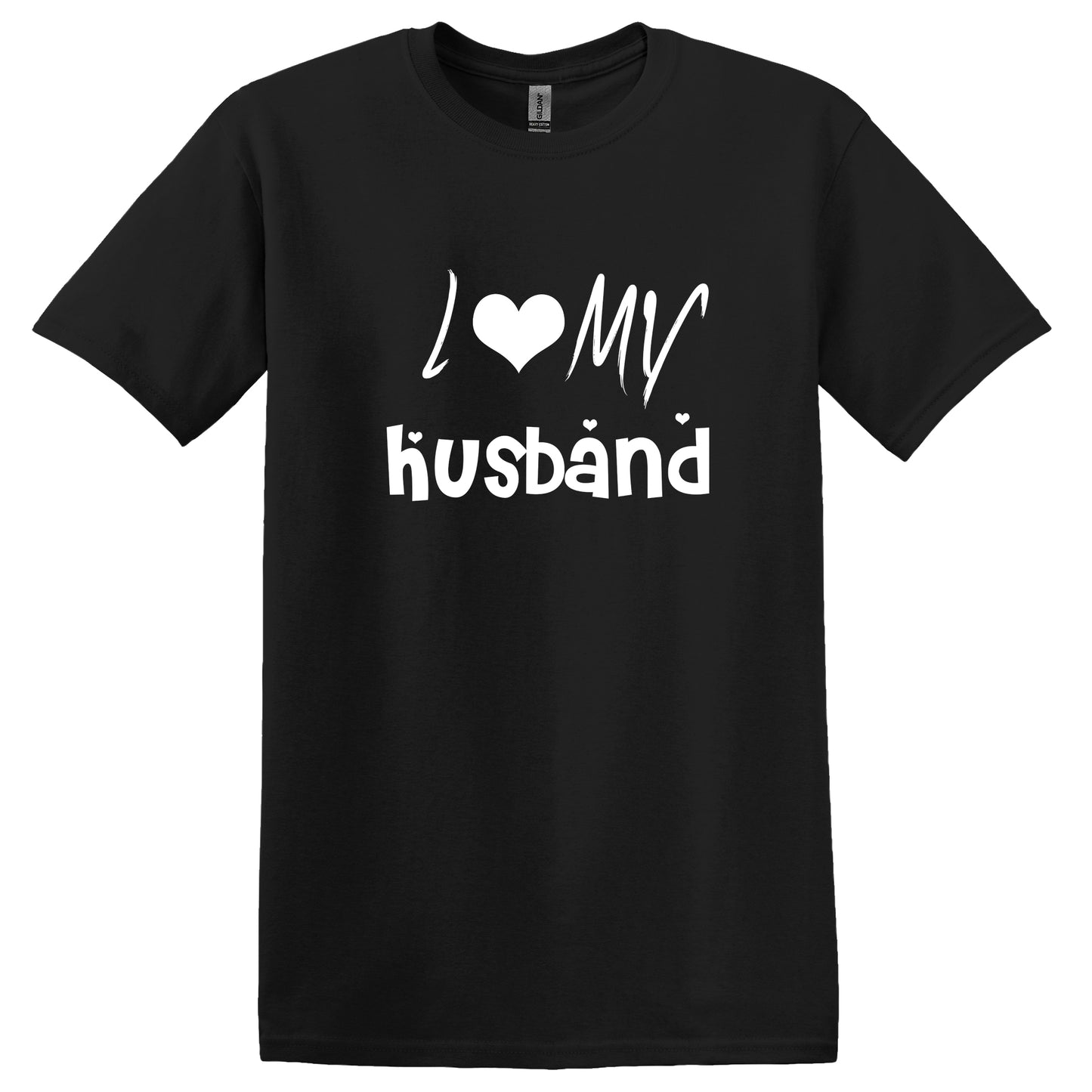 Valentine Day TShirt I Love My Husband Plain Short Sleeve Casual Summer Tee Tops - Valentine Day Gift - 100% Cotton T Shirts