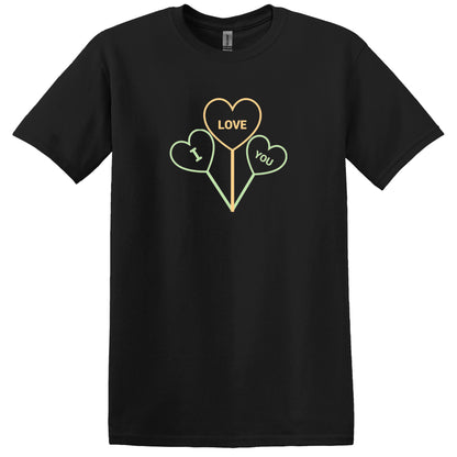 Valentine T Shirt Designs - Heart Designs - Lovejoy Tshirt Design Gift For Her - I Luv You Tshirt For Women - 100% Cotton Casual Summer Top