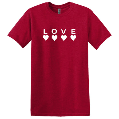 Valentine T Shirt Designs - Heart Designs - Lovejoy Tshirt Design Gift For Her -  Love  Tshirt For Women - 100% Cotton Casual Summer Top