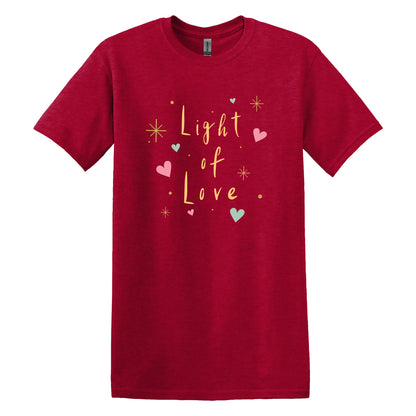 Valentine T Shirt Designs - Lovejoy Tshirt Design Gift For Her - Light Of Love Tshirt For Women - 100% Cotton Casual Summer Top Tee