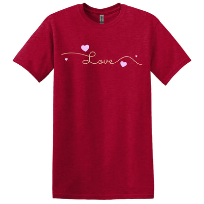 Valentine T Shirt Designs - Heart Designs - Lovejoy Tshirt Design Gift For Her - Love Tshirt For Women - 100% Cotton Casual Summer Tee Top