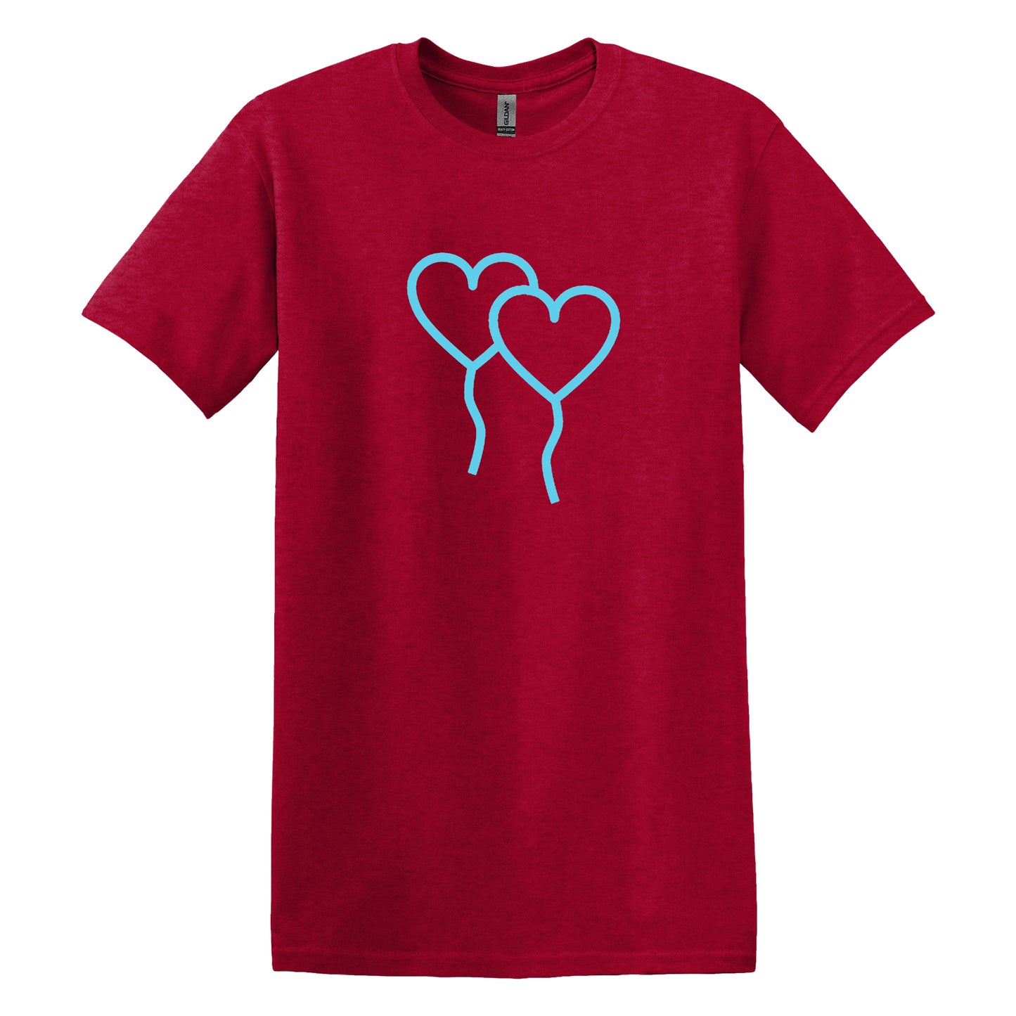 Valentine's Day Women's Tee - Heart Print Short Sleeve Shirt - Romantic Gift for Her - Valentine gift 100% Cotton