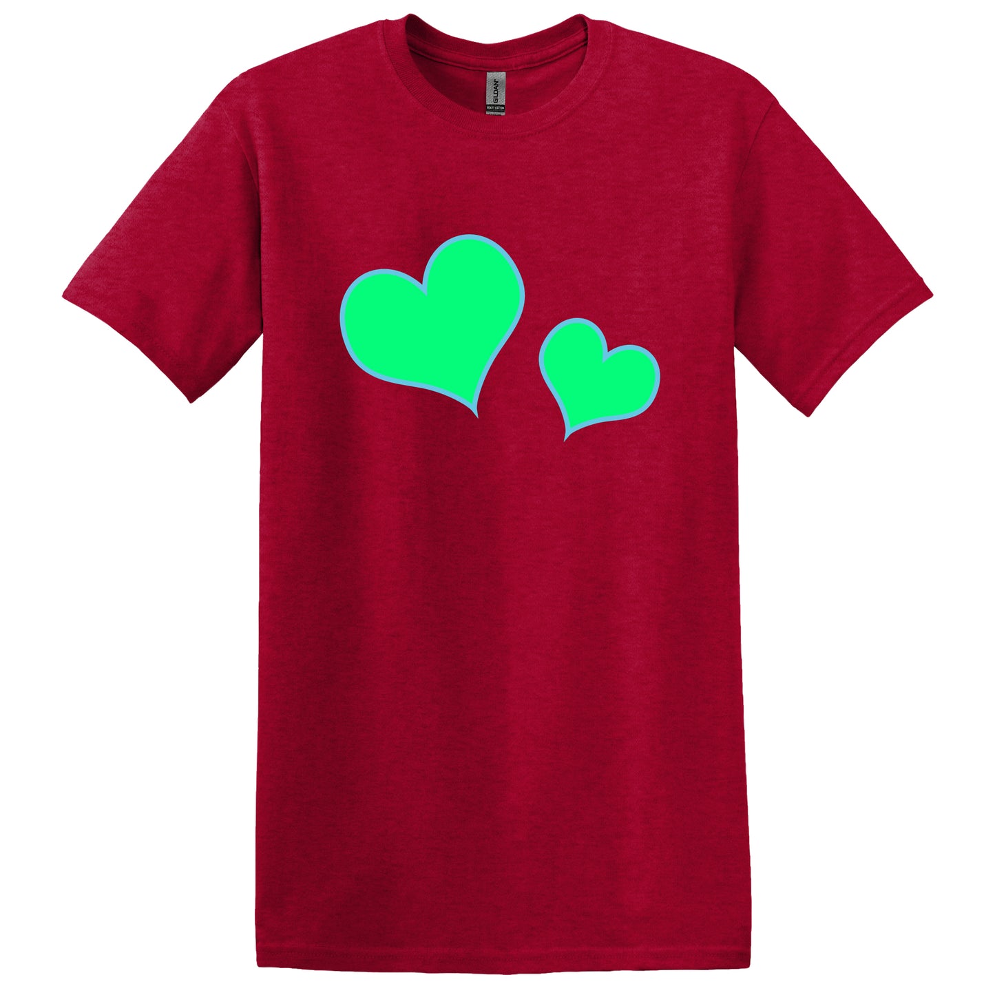 Valentine's Day T-Shirt - Romantic Hearts Love Gift, Casual Summer Tops - 100% Cotton Tee For Her