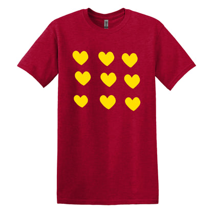 Valentine's Day Women's Tee - Stylish Short Sleeve Gift for Her - Casual Summer Cotton Hearts T-Shirt