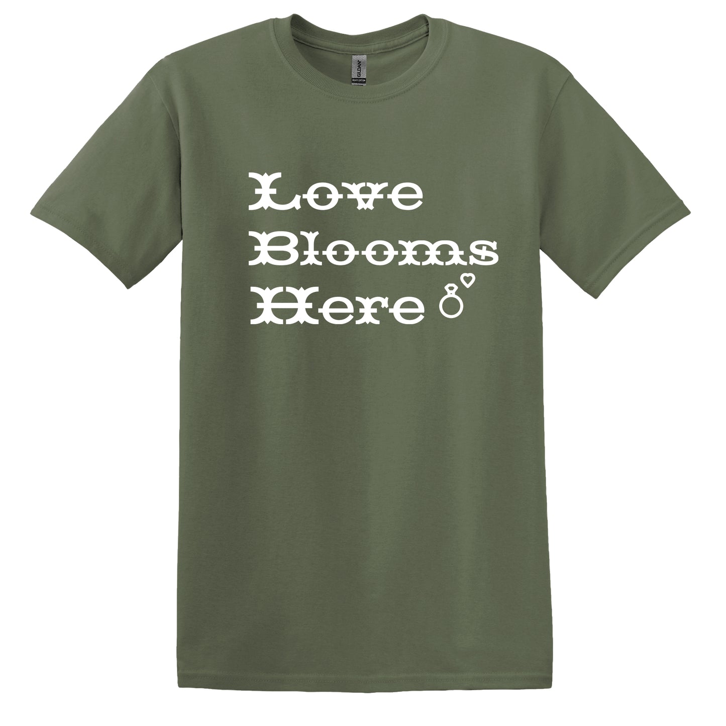 Valentine Day T-Shirt Love Blooms Here, Valentine Day Gift, Casual Summer Top for a Romantic Look