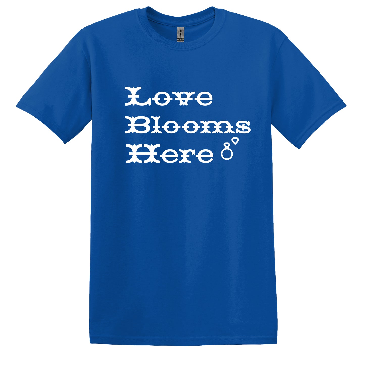 Valentine Day T-Shirt Love Blooms Here, Valentine Day Gift, Casual Summer Top for a Romantic Look