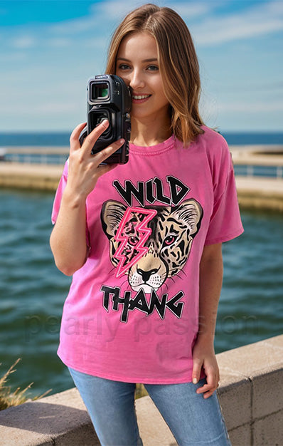 Wild Thang Print Tshirt Orange