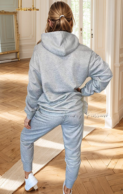 Oversized Hooded Lounge Wear Suit Set