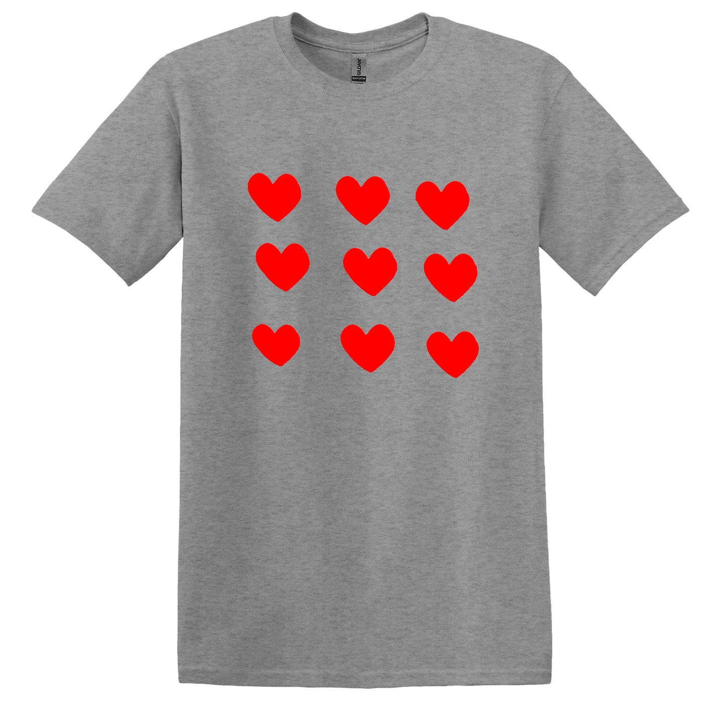 Valentine's Day Women's Tee - Stylish Short Sleeve Gift for Her - Casual Summer Cotton Hearts T-Shirt