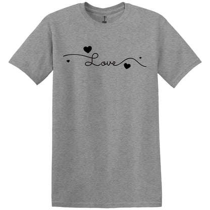 Valentine T Shirt Designs - Heart Designs - Lovejoy Tshirt Design Gift For Her - Love Tshirt For Women - 100% Cotton Casual Summer Tee Top