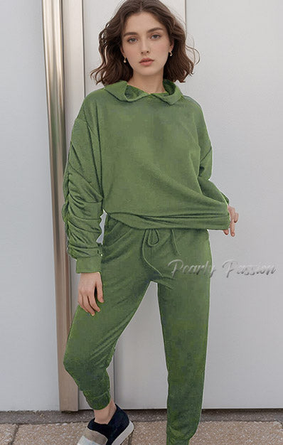 Oversized Hooded Lounge Wear Suit Set