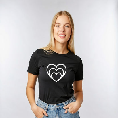 Valentine T Shirt Designs - Heart Designs - Lovejoy Tshirt Design Gift For Her -  Love Tshirt For Women - 100% Cotton Casual Summer Top