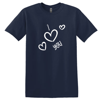 Valentine Day TShirt - Express Your Love with Valentine Day Gift I Love You Casual Summer T-Shirt Tops - 100% Cotton T Shirts