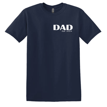 Fathers Day Tee 2024 - Fathers Day Tshirt - Personalised Gifts For Dad - Father's Day Gift - Dad Birthday Gift - New Dad - Pure Cotton