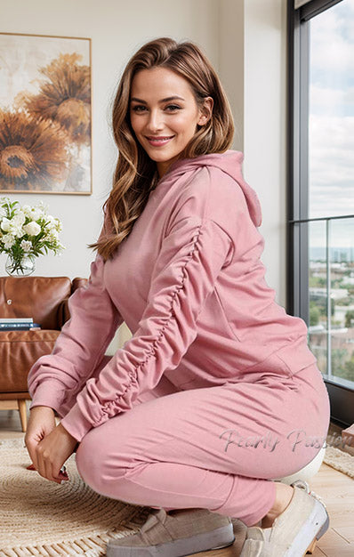 Oversized Hooded Lounge Wear Suit Set