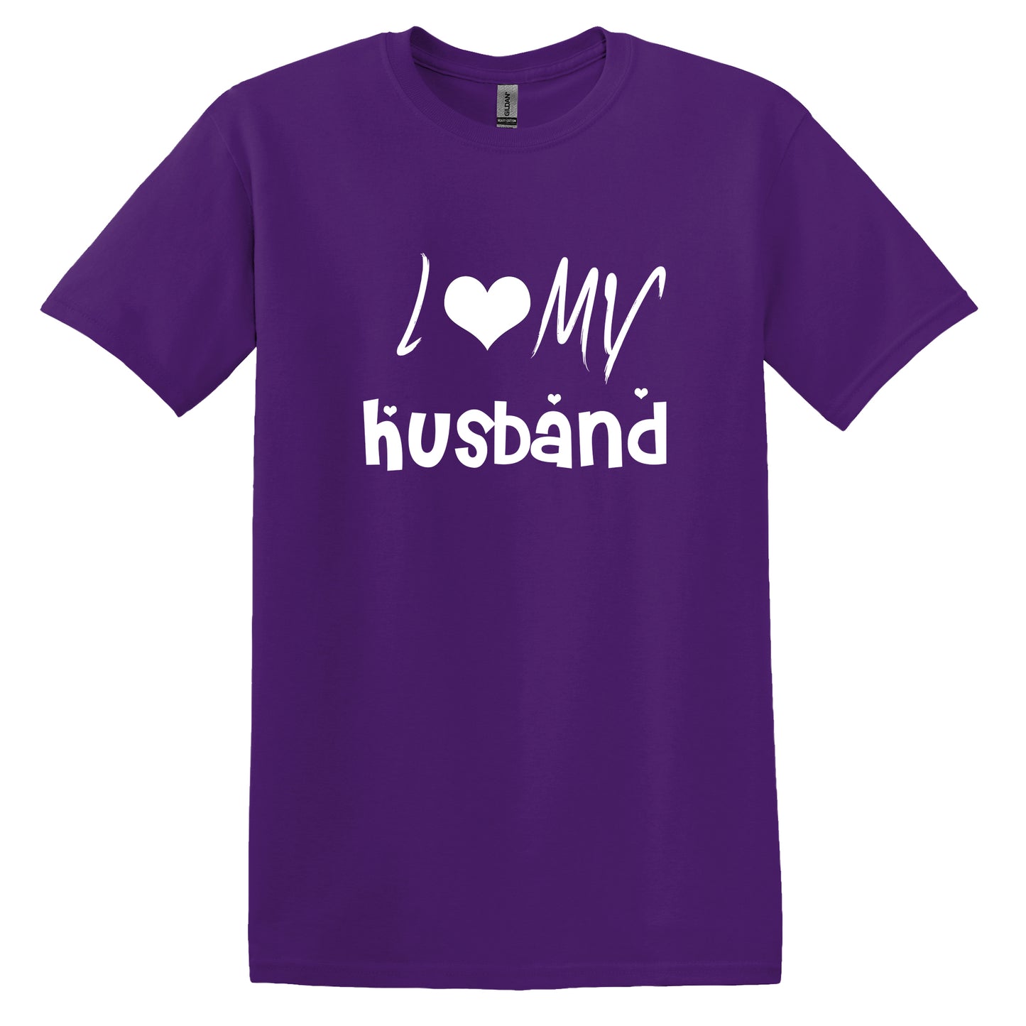 Valentine Day TShirt I Love My Husband Plain Short Sleeve Casual Summer Tee Tops - Valentine Day Gift - 100% Cotton T Shirts