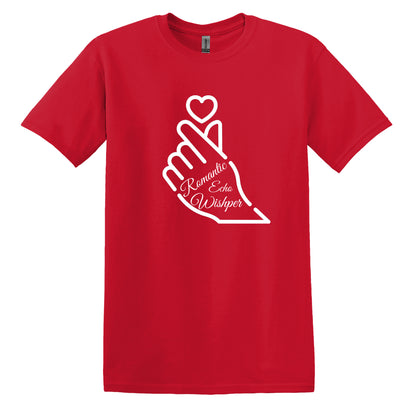 Romantic Echo Whisper Valentine Day T-Shirt for Casual Summer Tops Valentine Shirts