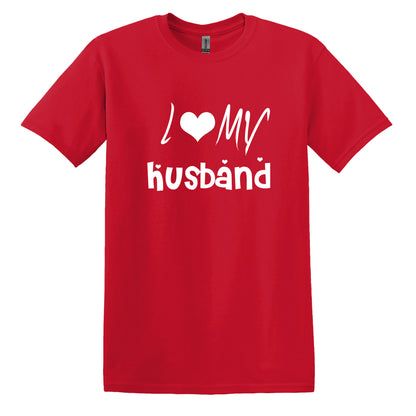 Valentine Day TShirt I Love My Husband Plain Short Sleeve Casual Summer Tee Tops - Valentine Day Gift - 100% Cotton T Shirts