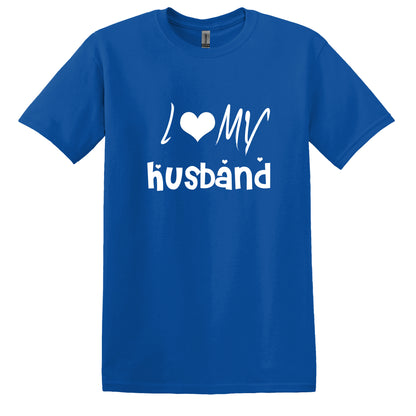 Valentine Day TShirt I Love My Husband Plain Short Sleeve Casual Summer Tee Tops - Valentine Day Gift - 100% Cotton T Shirts