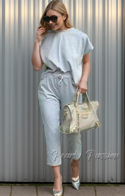 2Pcs Tracksuits Summer Boxy Loungewear Suit