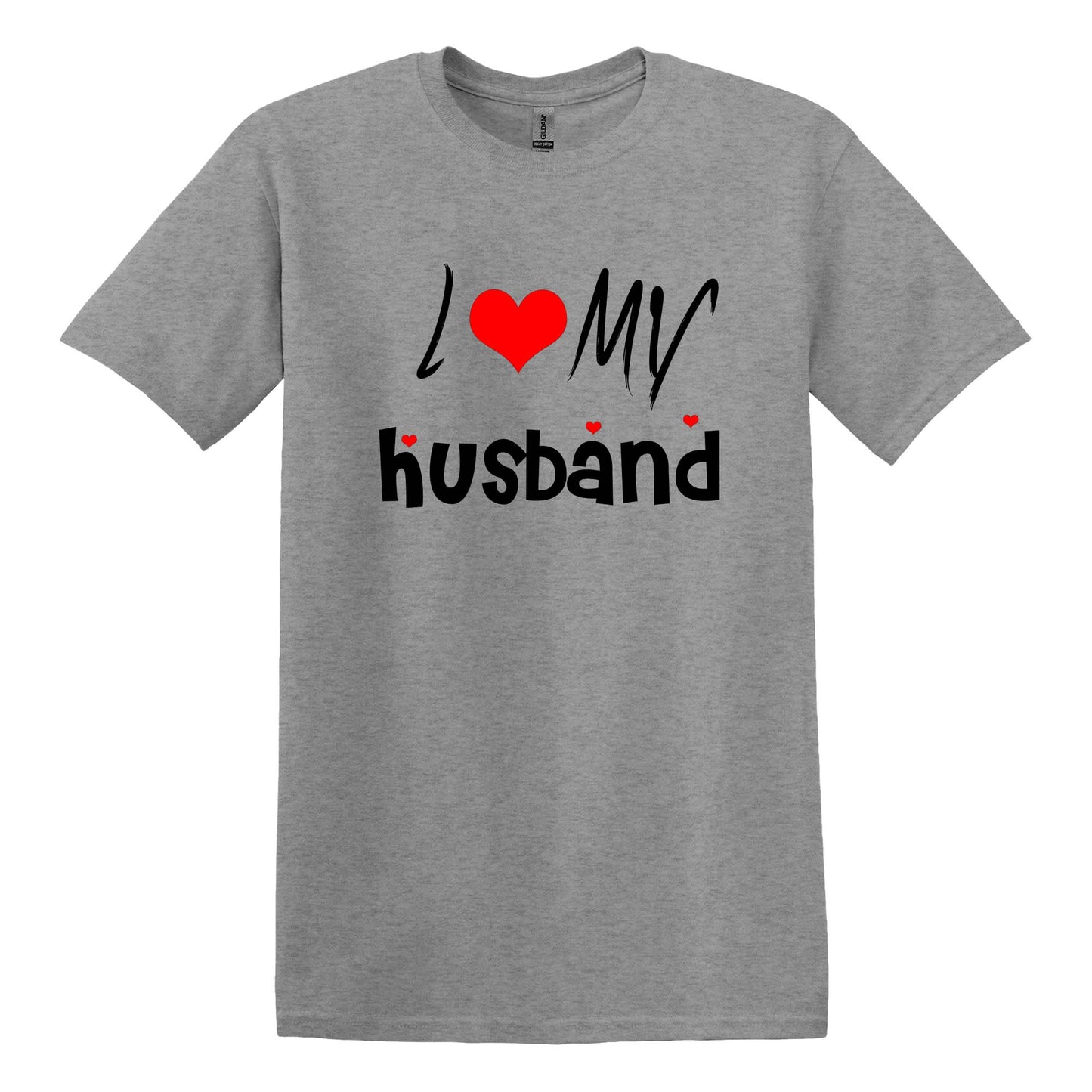 Valentine Day TShirt I Love My Husband Plain Short Sleeve Casual Summer Tee Tops - Valentine Day Gift - 100% Cotton T Shirts