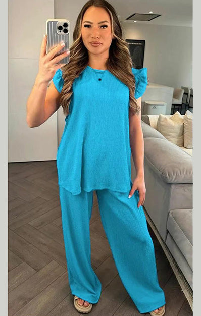 Super Soft Pop Corn Loungewear Baby Blue