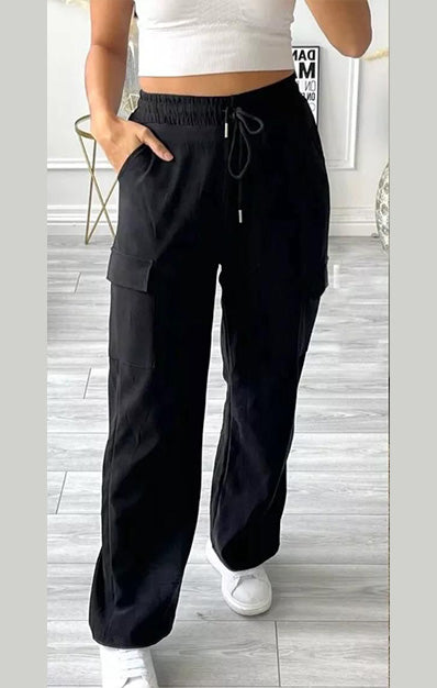 Wide Leg Cargo Trousers