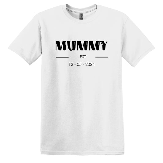 Mothers Day Tshirt - Personalized Mum T Shirts - Gift for Mum - Gift for Her - New Mama Shirt T Shirts for Mums - Pure Cotton