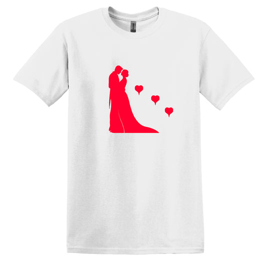 Love Blooms on Cotton - Romantic Couple Tee gifts for Valentine's Day - Casual 100% Cotton