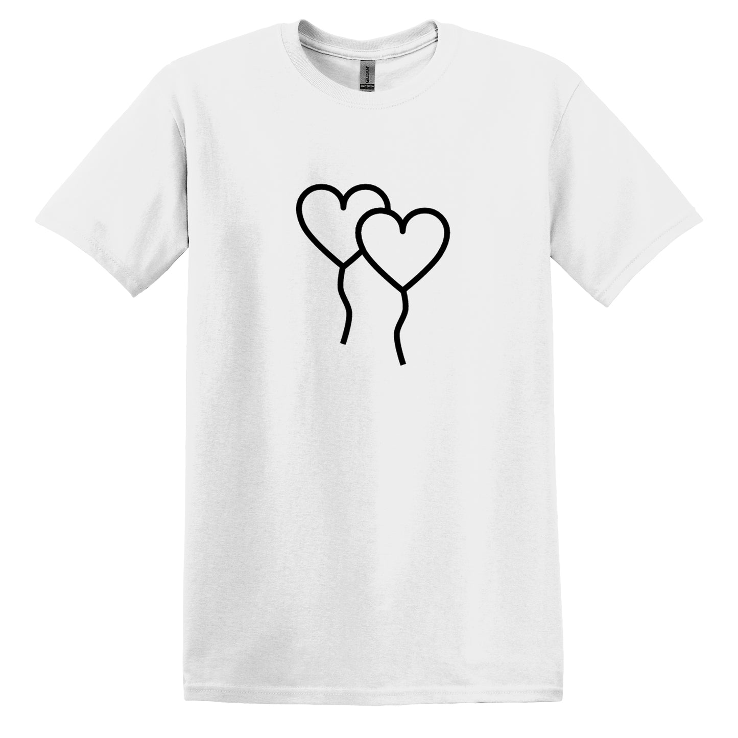 Valentine's Day Women's Tee - Heart Print Short Sleeve Shirt - Romantic Gift for Her - Valentine gift 100% Cotton