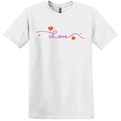 Valentine T Shirt Designs - Heart Designs - Lovejoy Tshirt Design Gift For Her - Love Tshirt For Women - 100% Cotton Casual Summer Tee Top