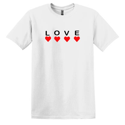 Valentine T Shirt Designs - Heart Designs - Lovejoy Tshirt Design Gift For Her -  Love  Tshirt For Women - 100% Cotton Casual Summer Top