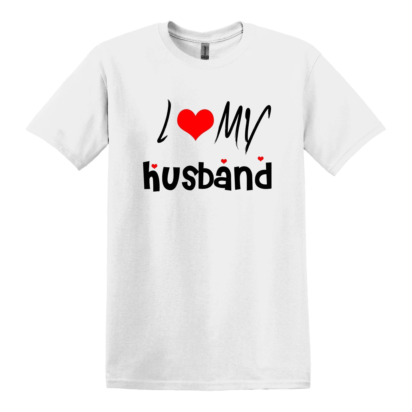 Valentine Day TShirt I Love My Husband Plain Short Sleeve Casual Summer Tee Tops - Valentine Day Gift - 100% Cotton T Shirts