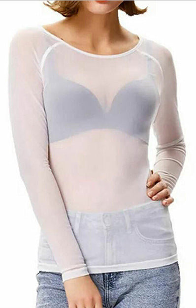 Long Sleeves Mesh Top