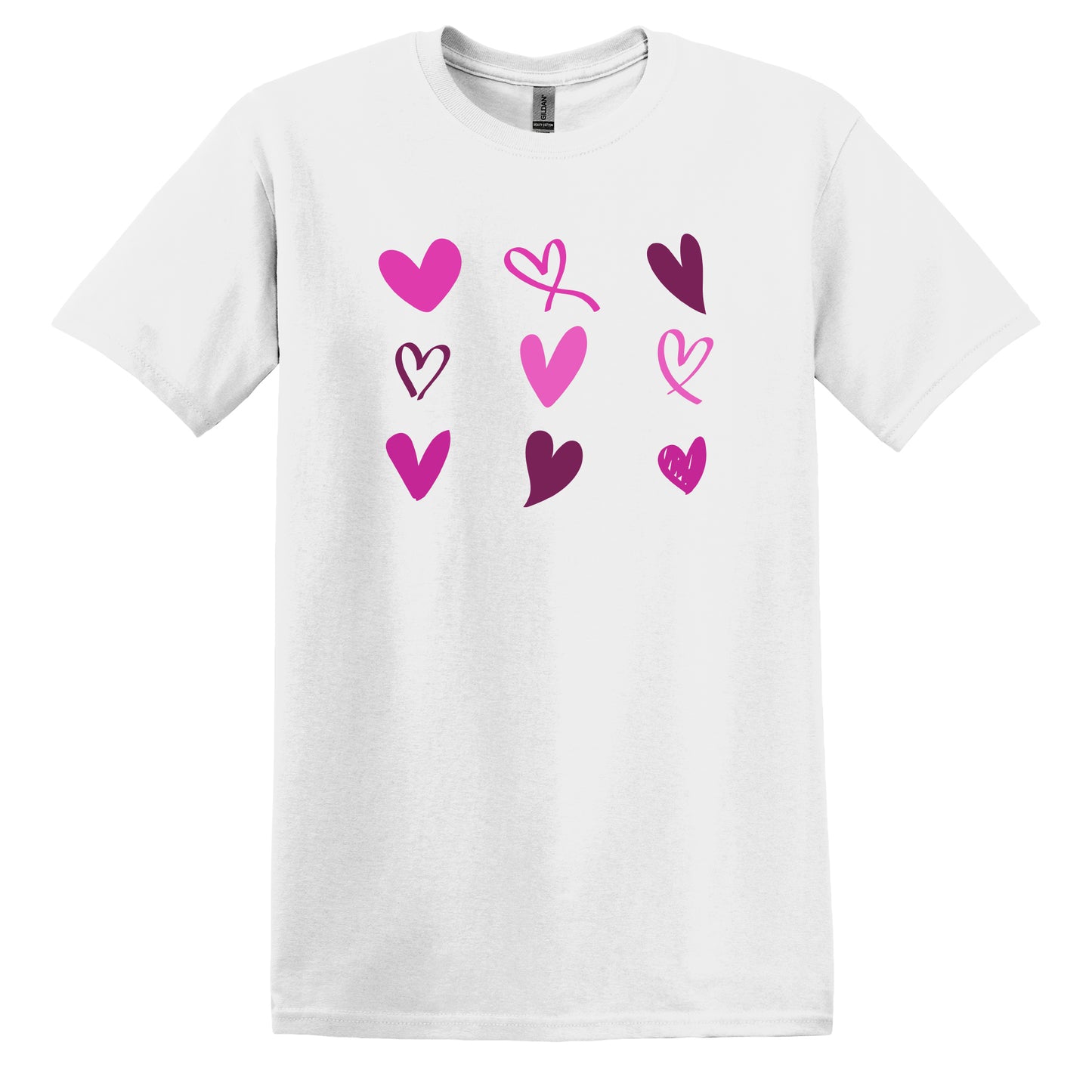 Valentine T Shirt Designs - Heart Designs - Lovejoy Tshirt Design Gift For Her - Slogan Tshirt For Women - 100% Cotton Casual Summer Top