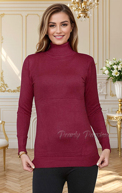 Knitted Turtle Neck Jumper Top